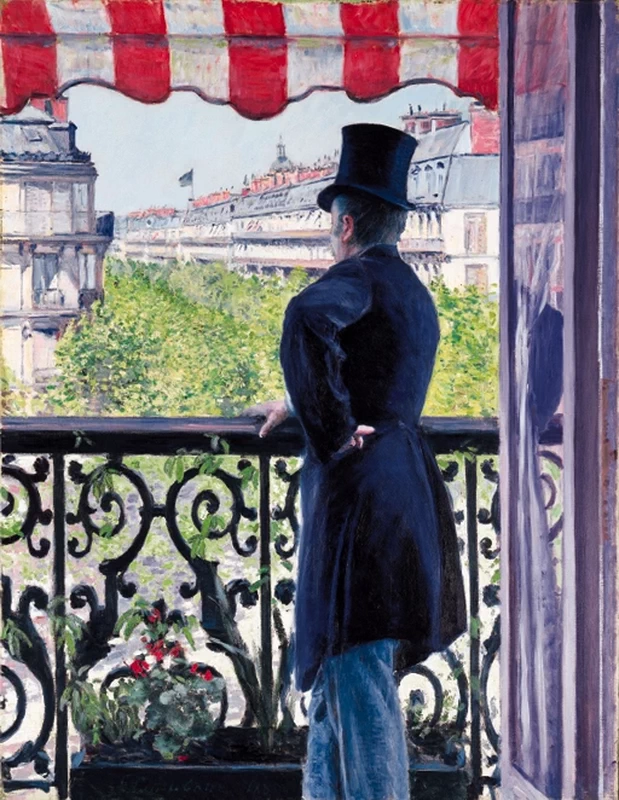 L'uomo al balcone, boulevard Haussmann